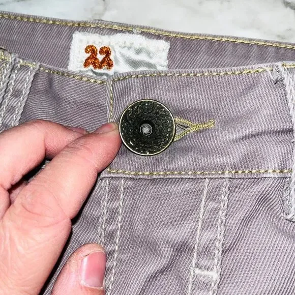 Twill Twenty Two | Anthropologie | Shorts Bermuda | Grey | Womens | 28 - Picture 4 of 7